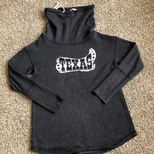 Retro Brand Sweater Womens Large Gray Pullover Texas Cowl Nwck Sweatshirt Ladies